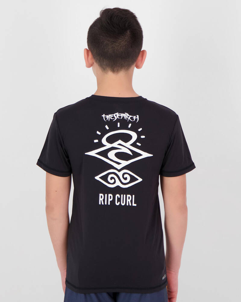 Rip Curl Boys' Search Logo Short Sleeve Rash Vest for Mens