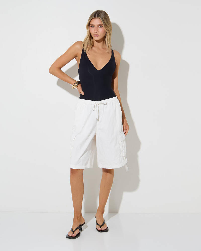 Ava And Ever Basic V Neck Bodysuit for Womens