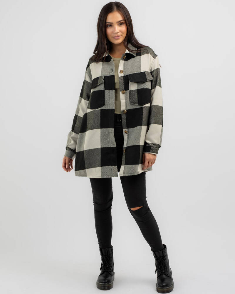 Roxy Check The Swell Shacket for Womens