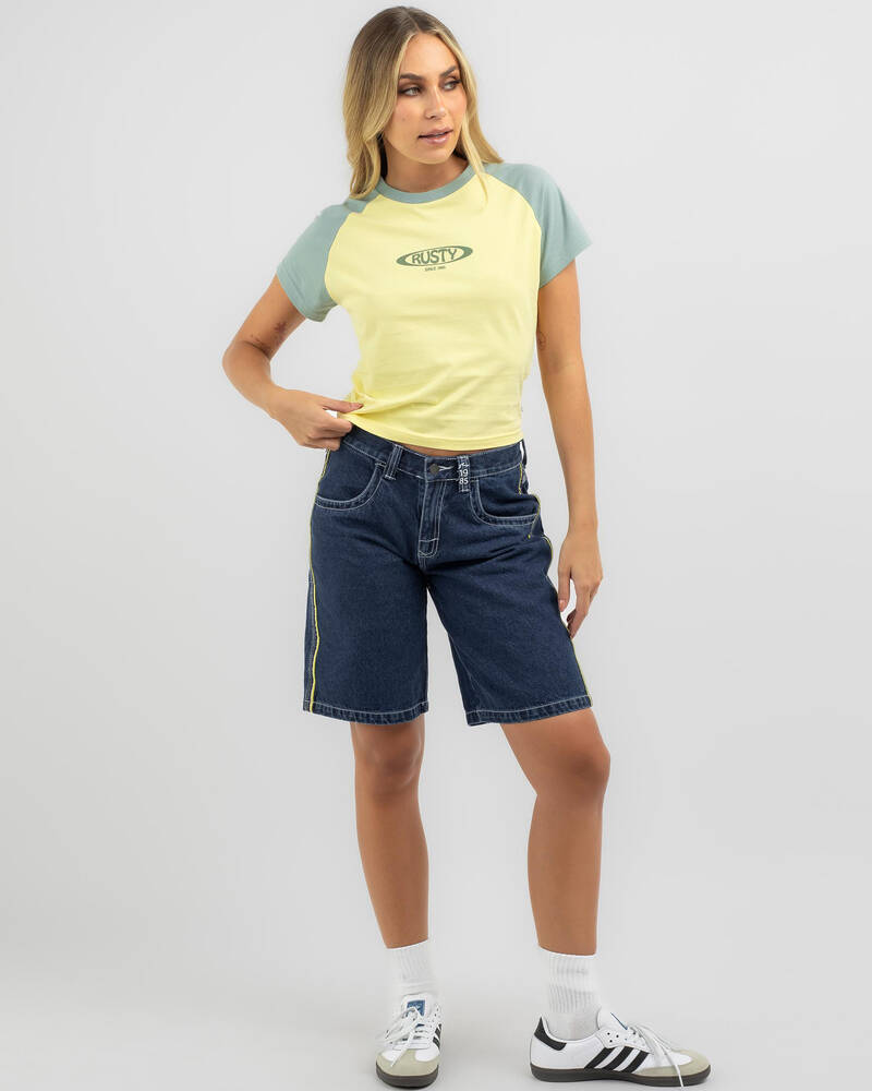 Rusty Roval Raglan Short Sleeve Skimmer T-Shirt for Womens