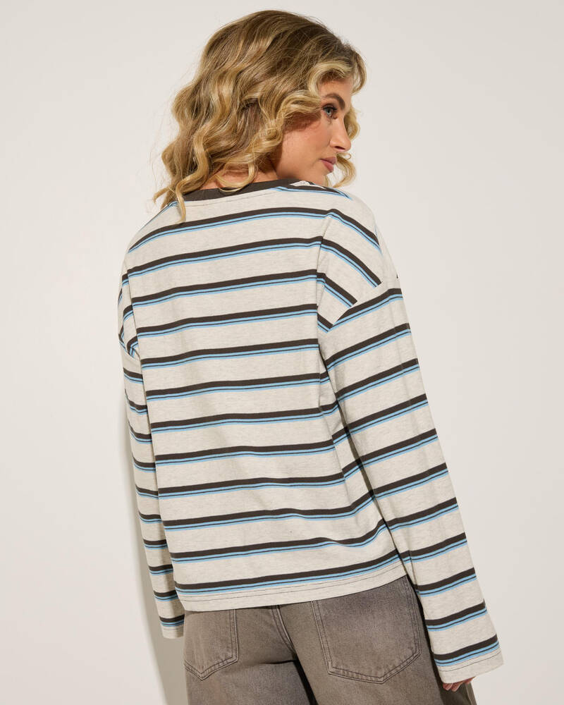 Rhythm Porto Stripe Long Sleeve T-Shirt for Womens