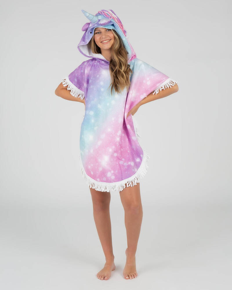 Topanga Girls' Pastel Unicorn Hooded Towel for Womens