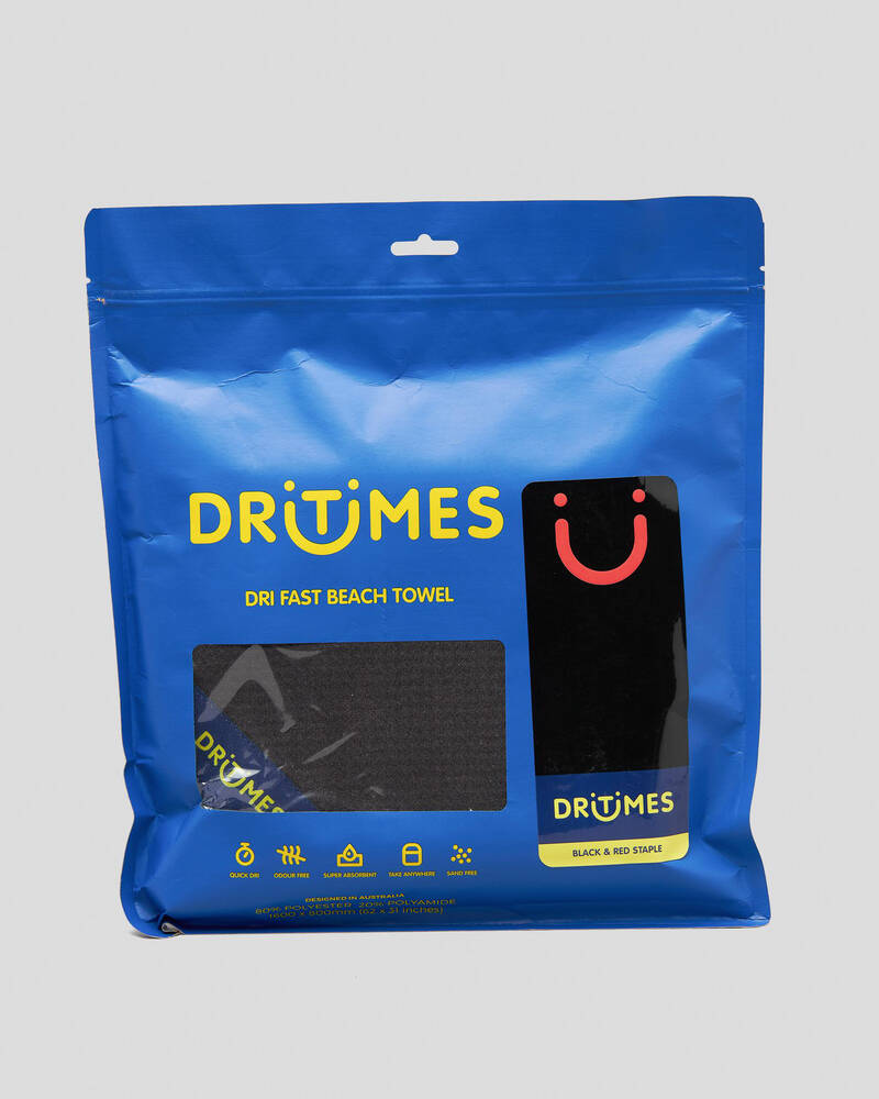 DRITIMES Staple Black Red Towel for Mens