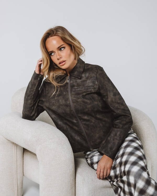 Ava And Ever Lennon Faux Leather Jacket for Womens