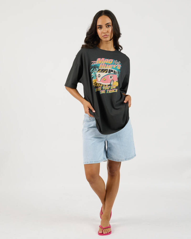 The Mad Hueys See You On The Track Oversized T-Shirt for Womens