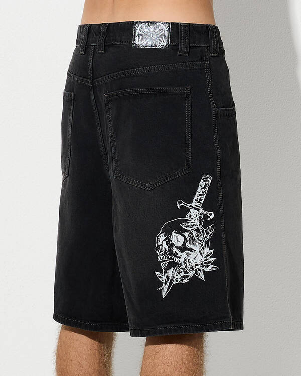 Redemption Salvation Denim Walk Shorts for Mens