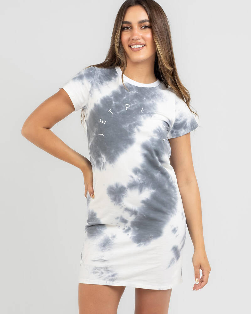Jetpilot Arch Ladies T-Shirt Dress - Charcoal