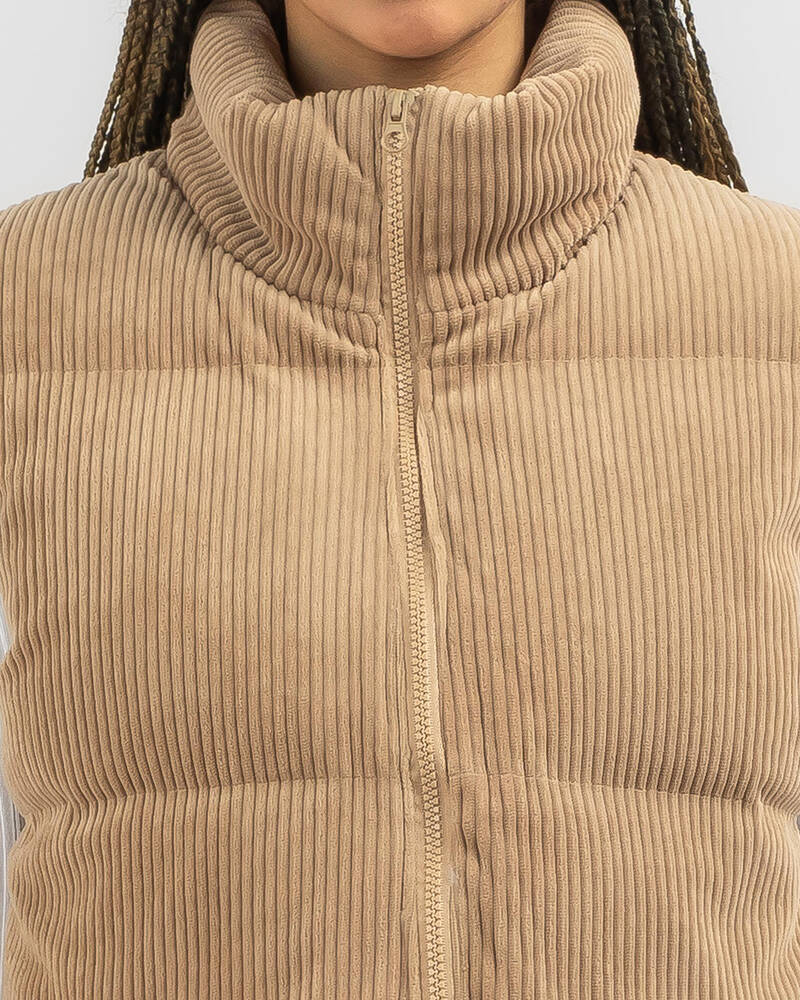 Ava And Ever Iceland Cord Puffer Vest for Womens
