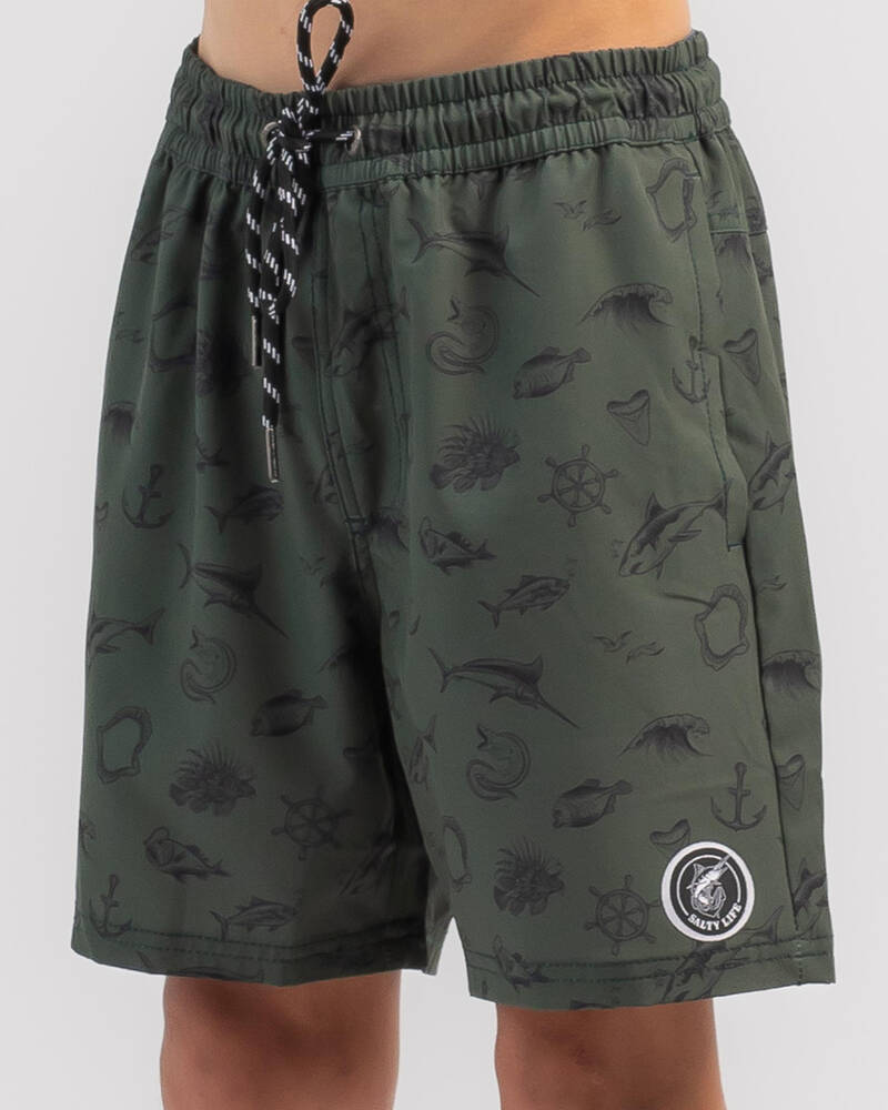 Salty Life Boys' Deep Mully Shorts for Mens