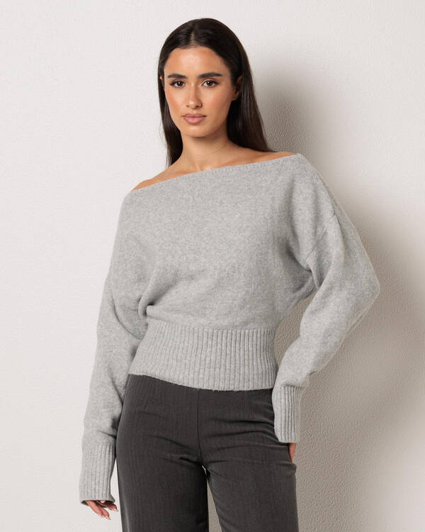 Ava And Ever Anni Off Shoulder Knit Jumper for Womens