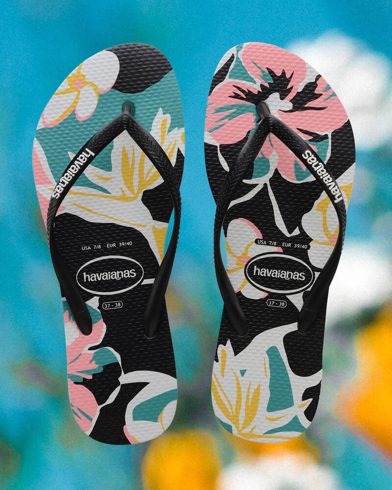 Havaianas Slim Print Floral Thongs for Womens