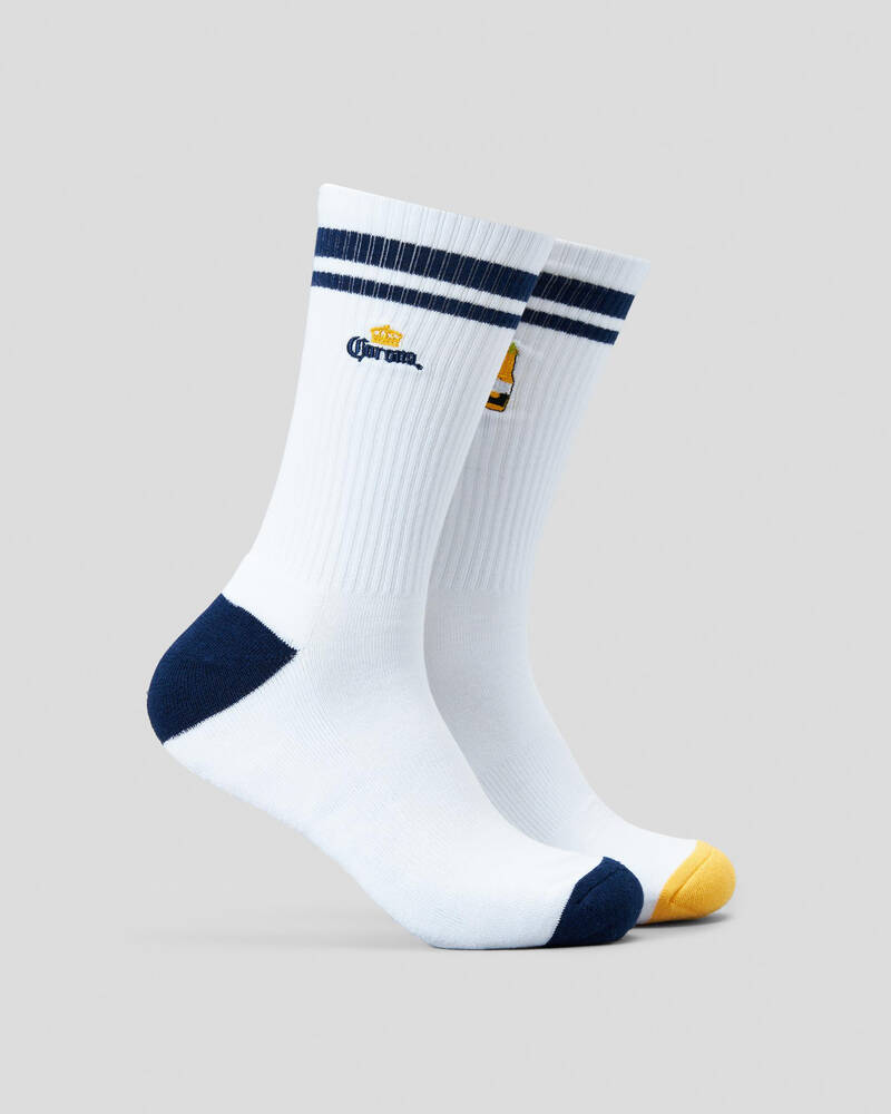 FOOT-IES Corona Micro Embroidery Sneaker Socks 2 Pack for Mens