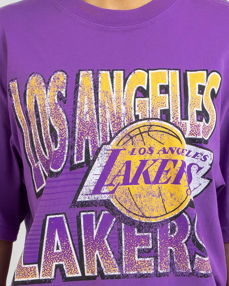 Mitchell & Ness Los Angeles Lakers Inline Stack T-Shirt for Womens