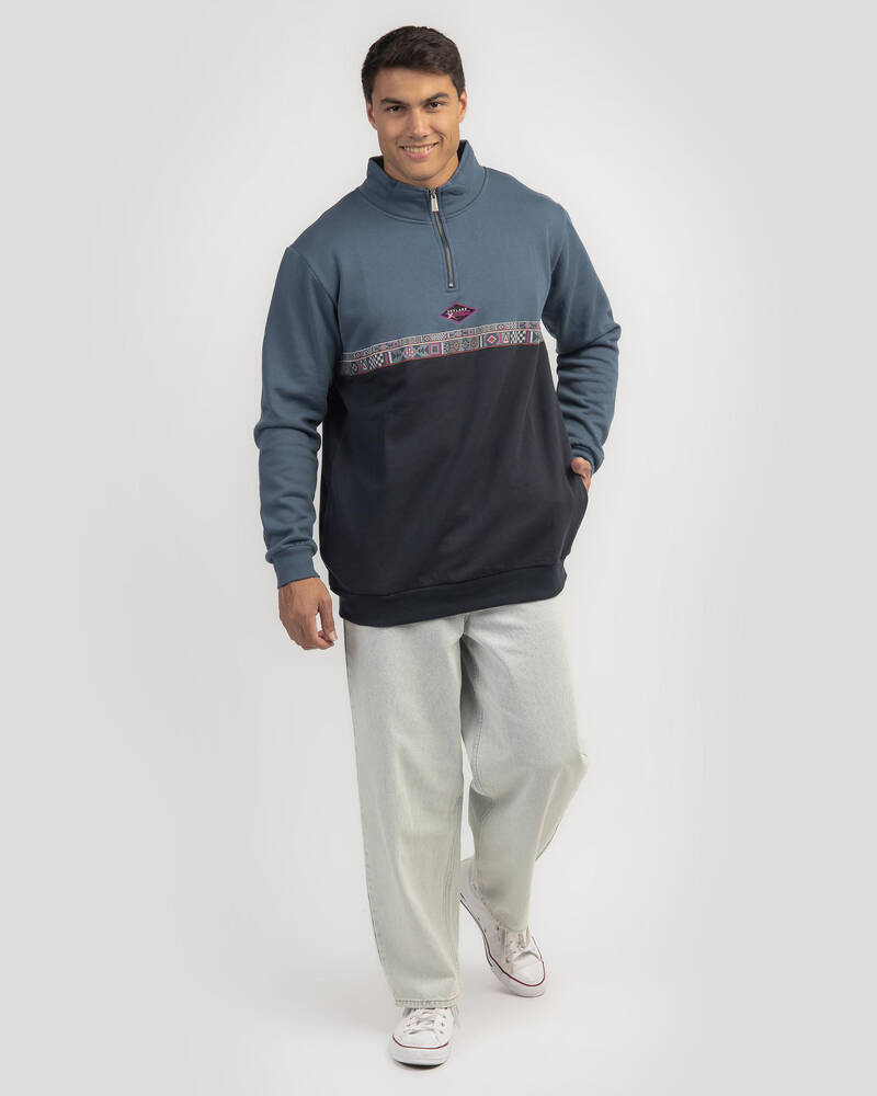 Skylark Affirmative Quarter Zip Crew Sweatshirt for Mens