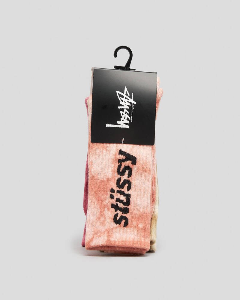 Stussy Tie Dye Socks 3 Pack for Mens
