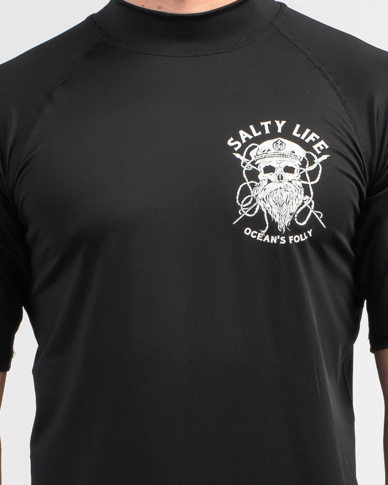 Salty Life Black Beard 3.0 Short Sleeve Wetshirt for Mens
