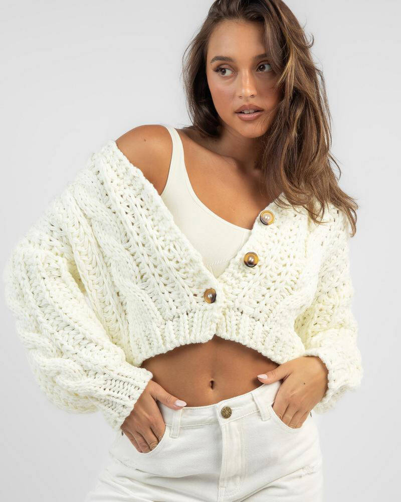 Mooloola Calculus Cable Knit Cardigan for Womens