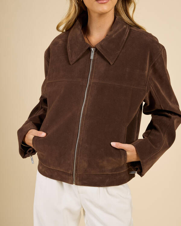 Ava And Ever Jagger Faux Suede Jackets for Womens