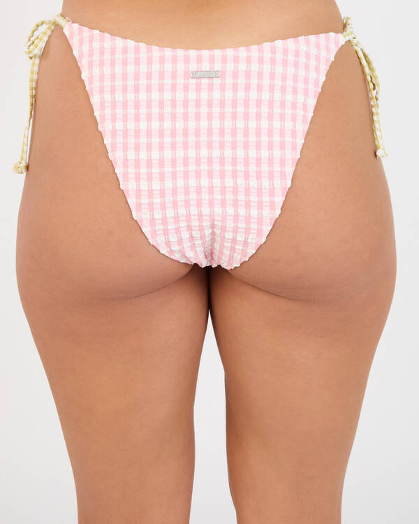 Billabong Wave Check Tie Side Hike Bikini Bottom for Womens