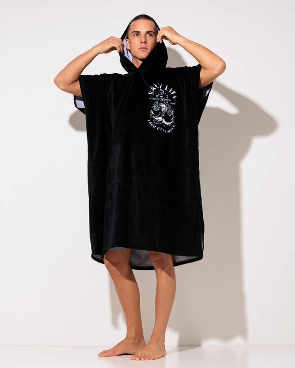 Salty Life Down Under Hooded Towel for Mens