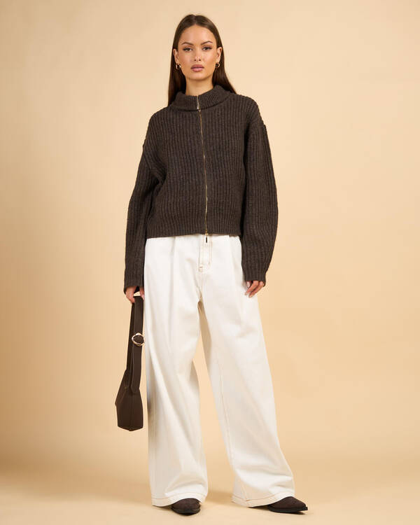 Ava And Ever Zeus Double Zip Knit Jumper for Womens