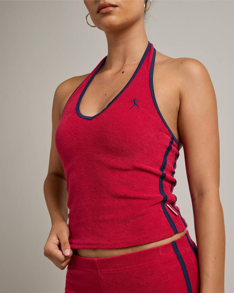 Rusty Bodhi Towelling Halter Neck Top for Womens