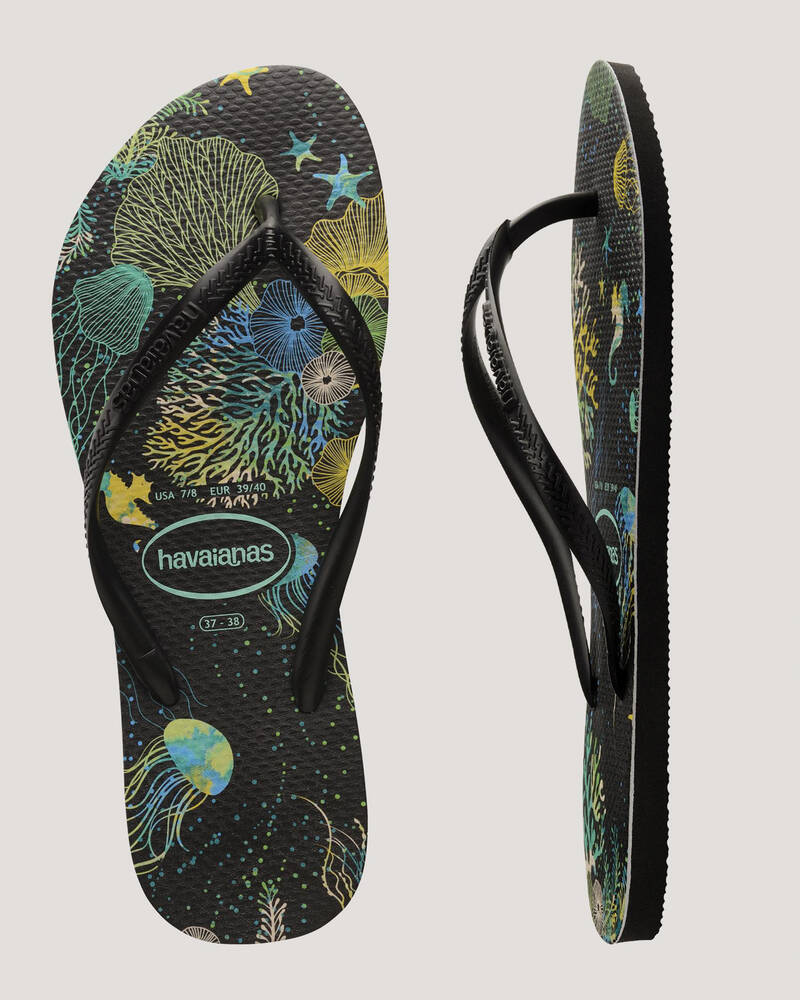 Havaianas Slim Print Mermaid Thongs for Womens