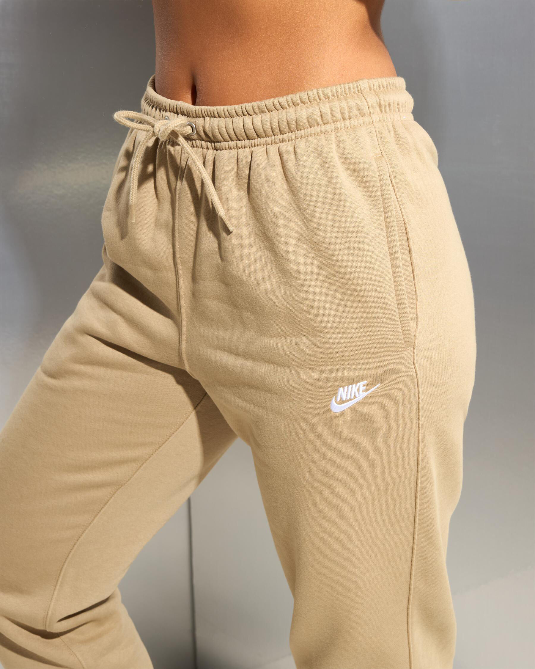 womens nike beige joggers