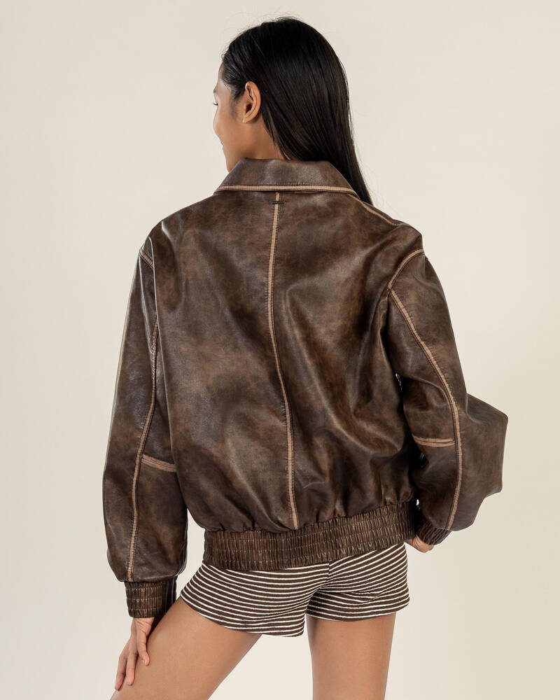 Ava And Ever Girls' Romeo Faux Leather Jacket for Womens