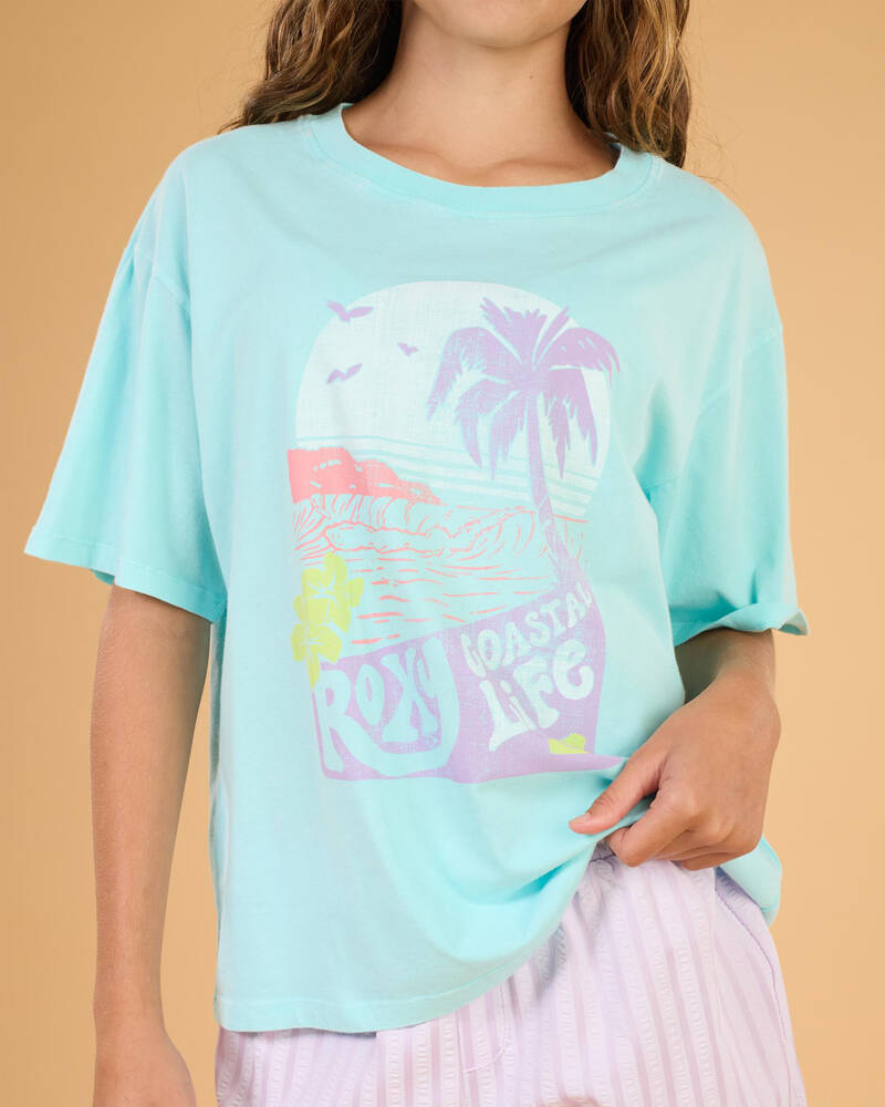 Roxy Girls' Eve Oversized Washed T-Shirt for Womens
