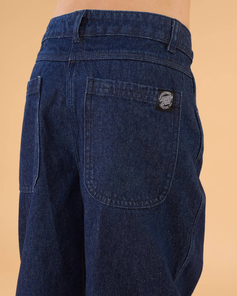 Santa Cruz Boys' Eyegore Denim Shorts for Mens