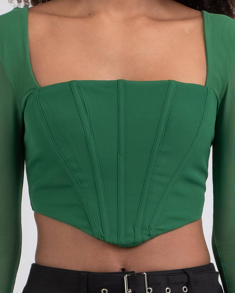 Alice Elle Princess Mesh Corset Top for Womens