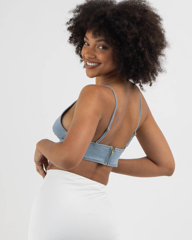 Ava And Ever Billy Denim Top for Womens