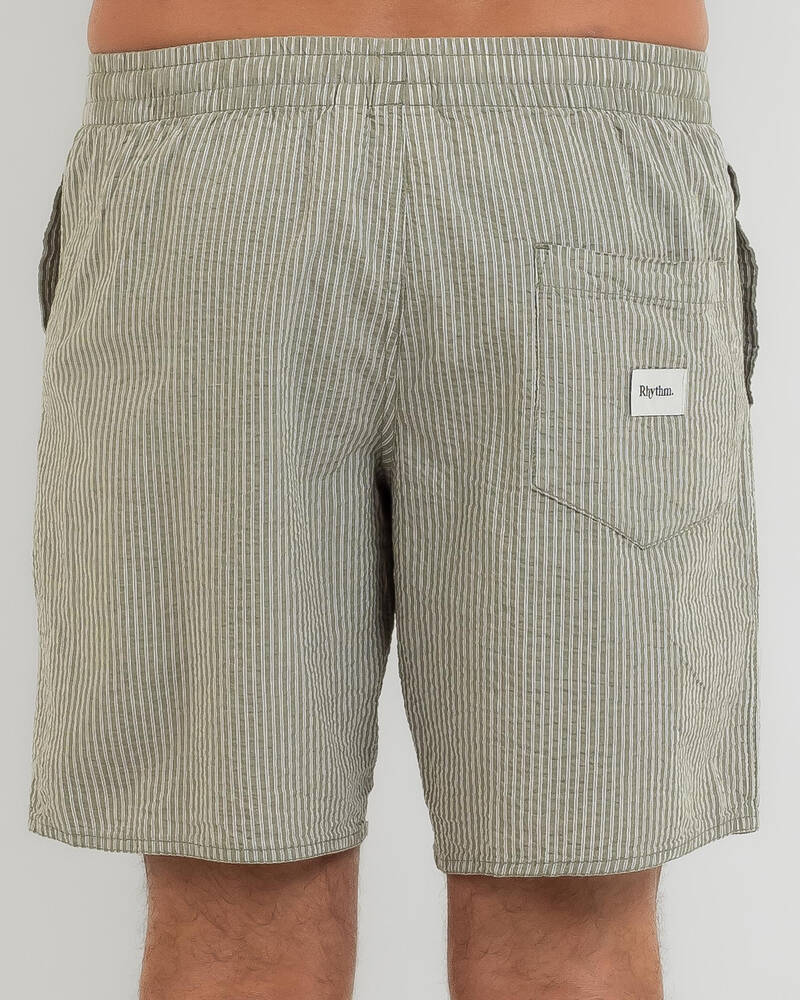 Rhythm Seersucker Stripe Jam Shorts for Mens