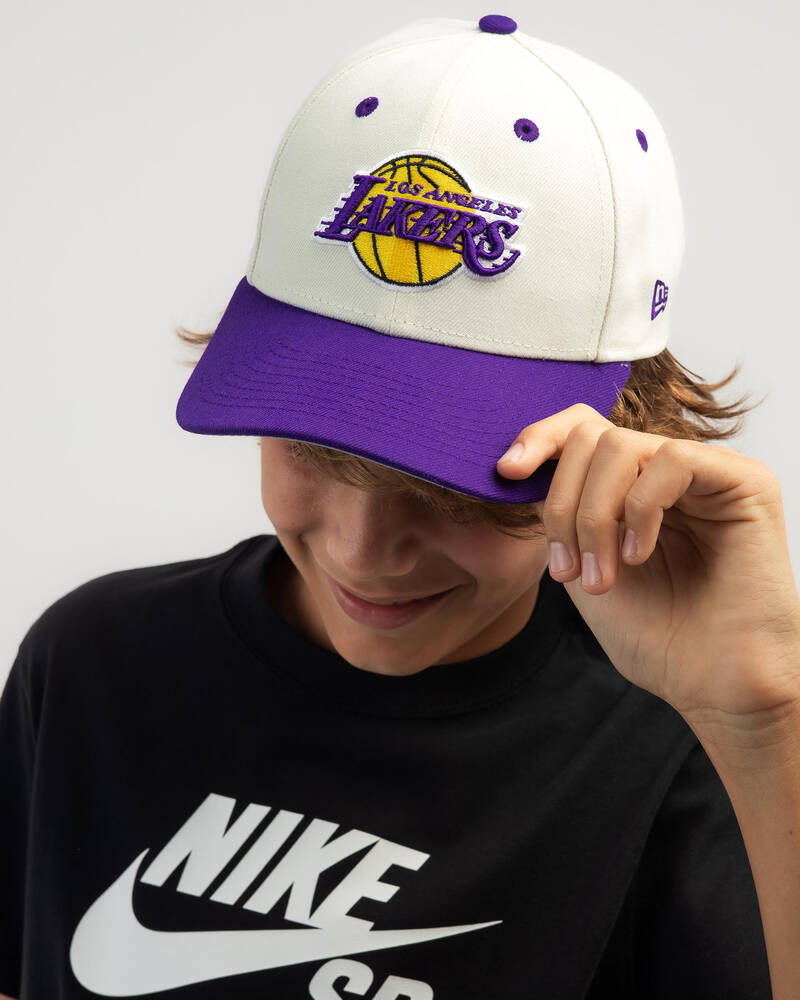 New Era Boys' Los Angeles Lakers 9Forty Chrome Cap for Mens