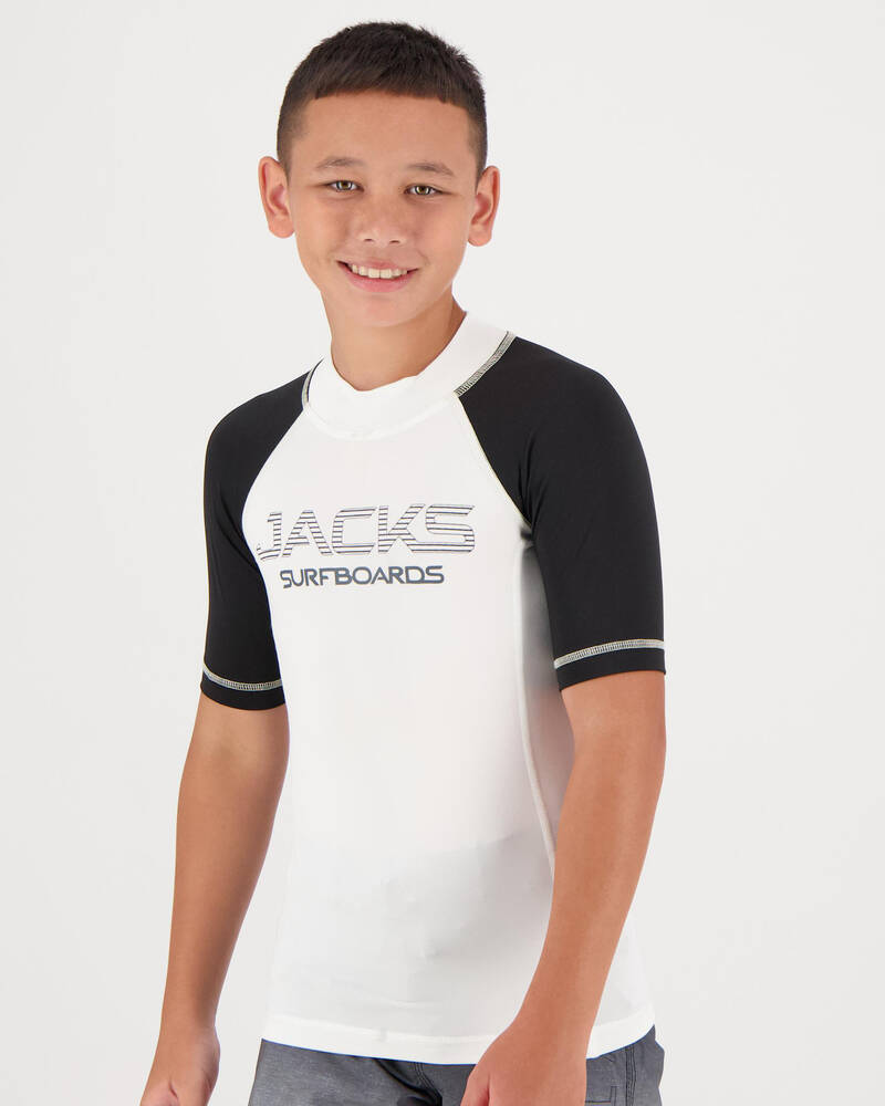 Jacks Boys' Fleck Short Sleeve Rash Vest for Mens
