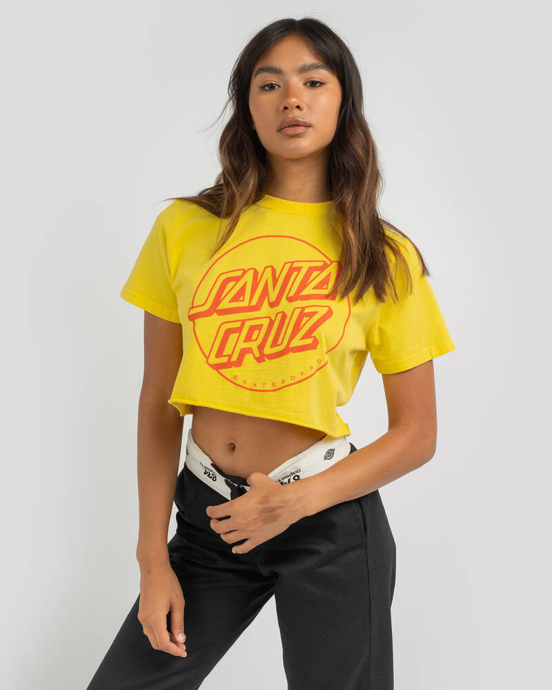 Santa Cruz Optus Dot Cut Off T-Shirt for Womens