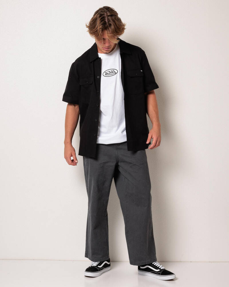 Von Dutch OG Button Up Short Sleeve Shirt for Mens