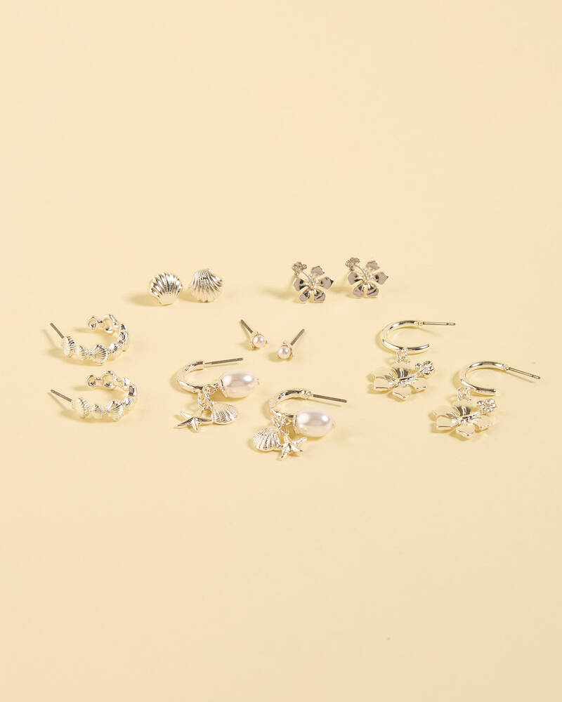 Karyn In LA Lilah Hibiscus Earring Pack for Womens