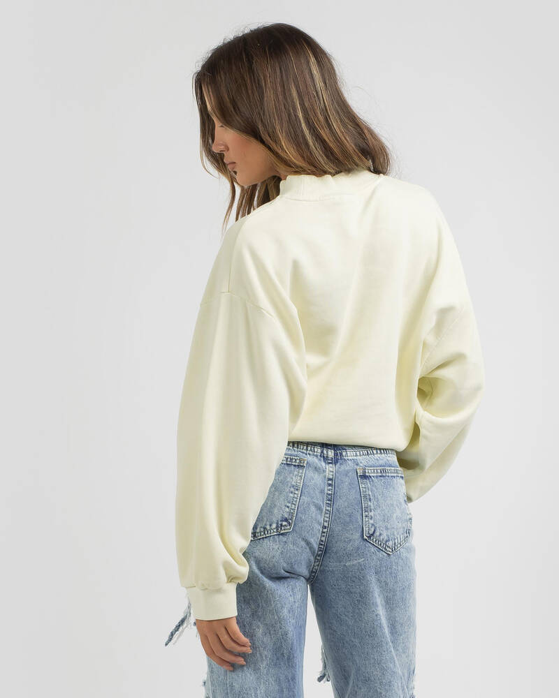 Rusty Logo Oversize Crewneck Sweatshirt for Womens