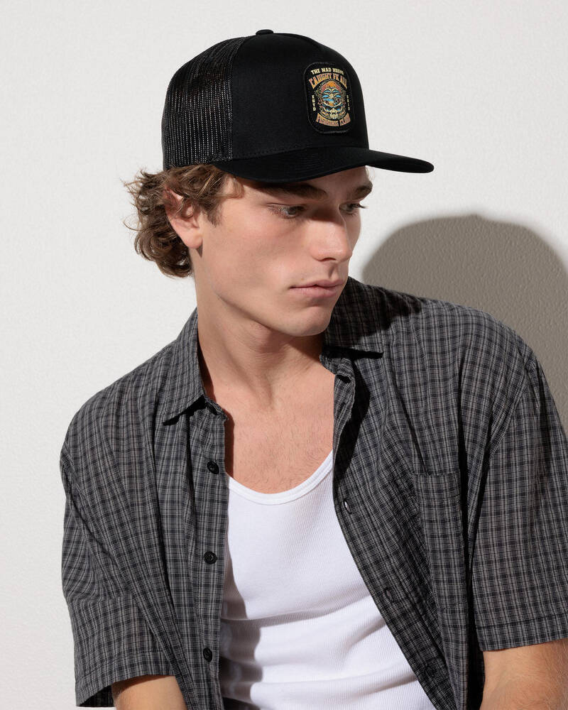 The Mad Hueys Caught Fk All Skull Trucker Cap for Mens