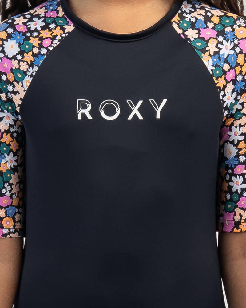 Roxy Girls' Active Joy Short Sleeve Rash Vest for Womens