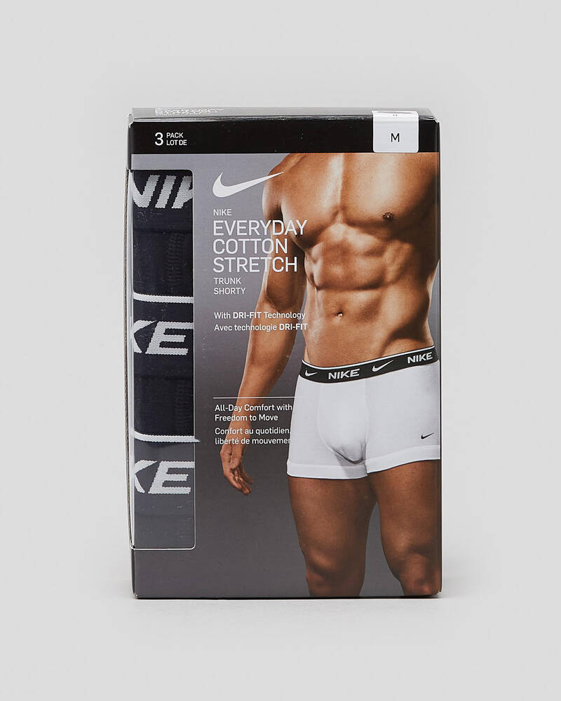 Nike Everyday Cotton Stretch Trunks 3 Pack for Mens