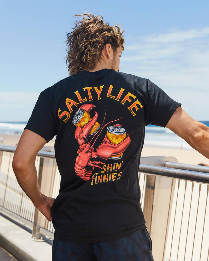 Salty Life Crushing Tinnies T-Shirt for Mens