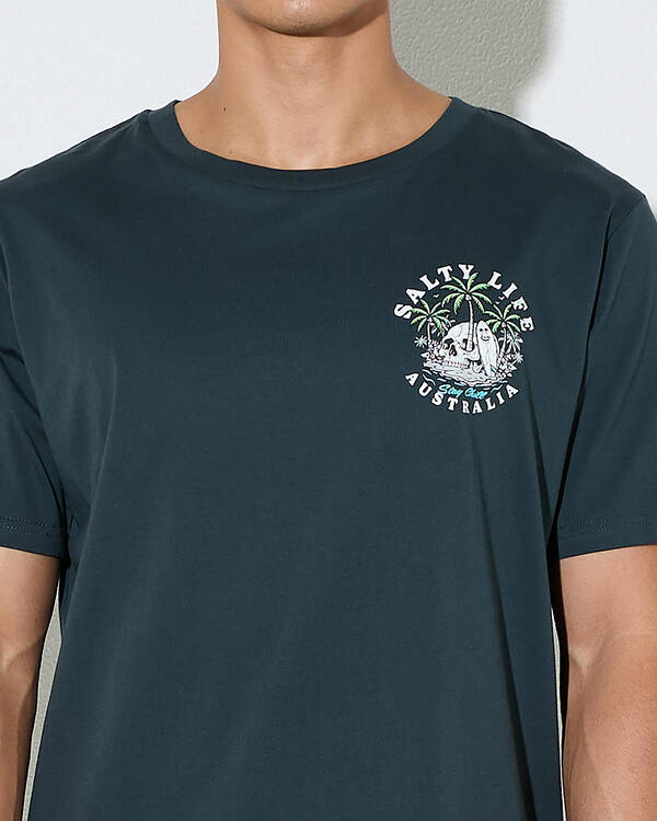 Salty Life Skull Cove T-Shirt for Mens