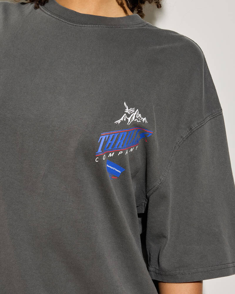 Thrills When It Hits Your Lips Oversized T-Shirt for Womens