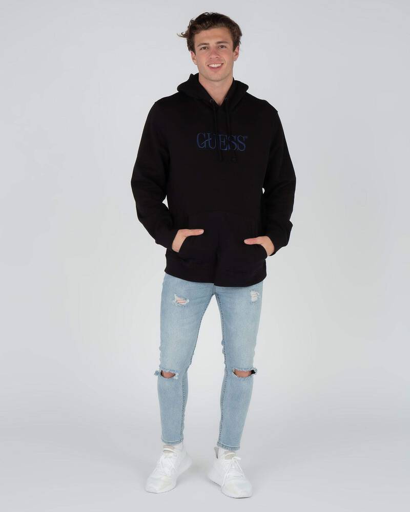 GUESS Jeans Eco Roy Fleece Hoodie for Mens