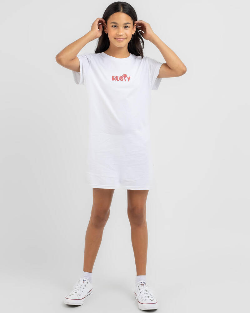 Rusty Girls' Palm T-Shirt Dress for Womens