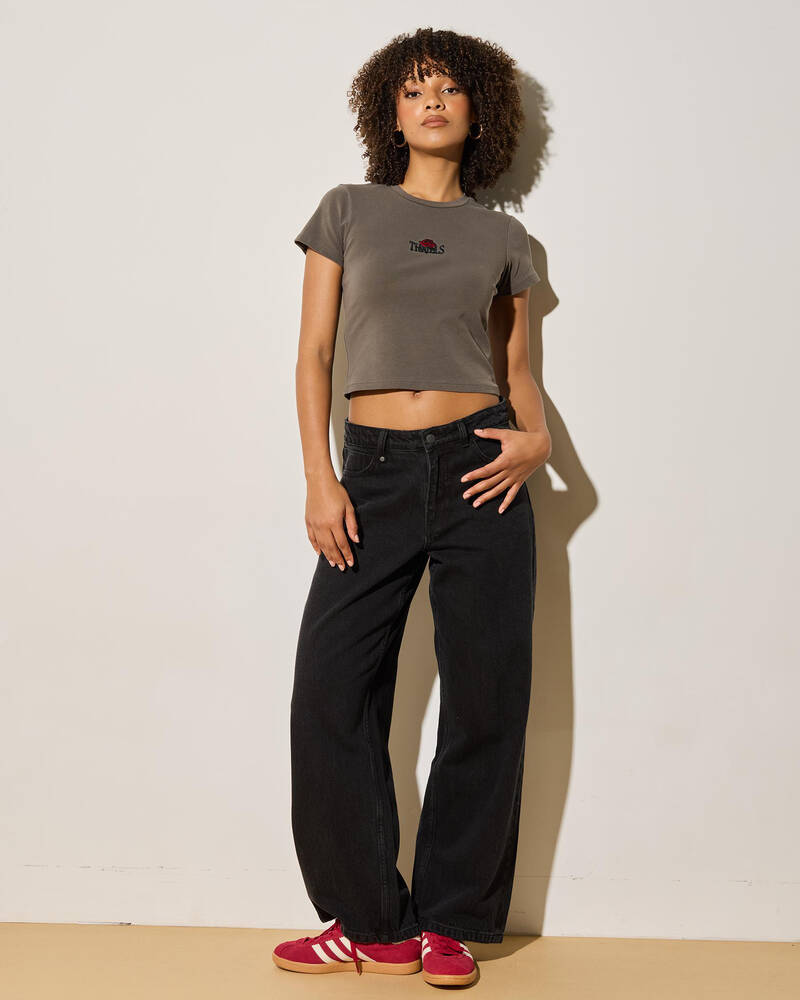 Thrills Bed of Roses Mini Tee for Womens