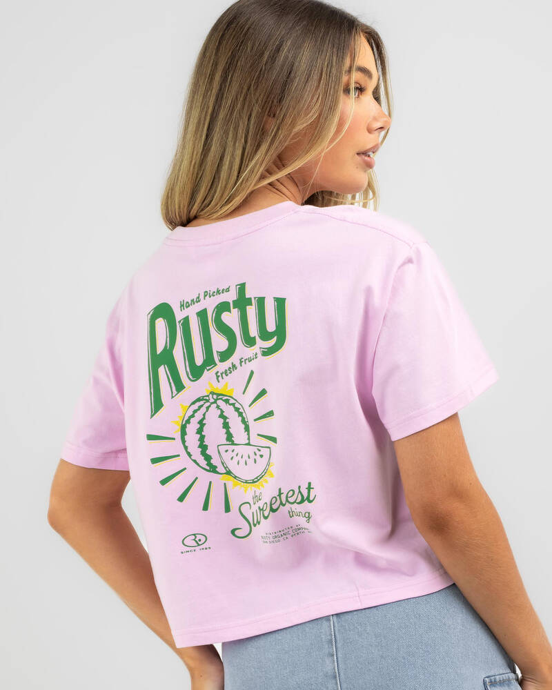 Rusty Sweetest Thing Relaxed Crop T-Shirt for Womens